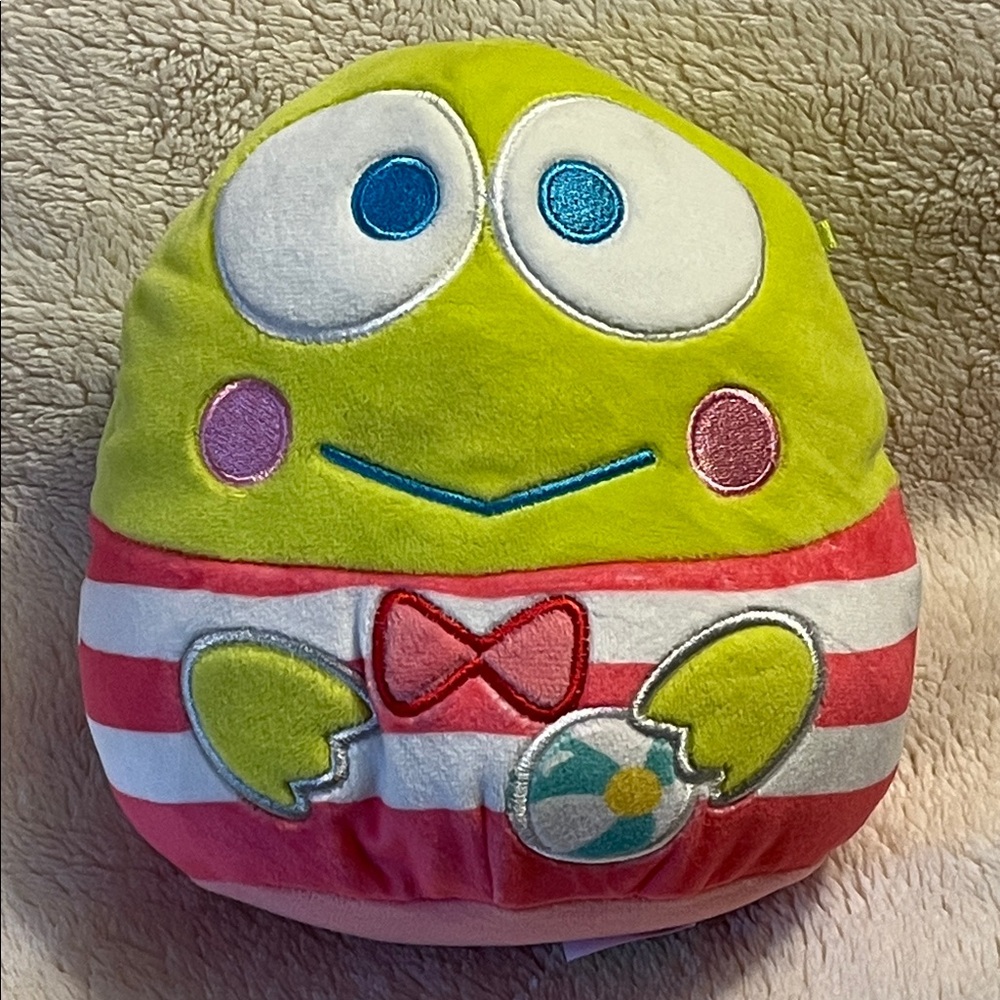 Squishmallows Keroppi Beach-Themed Plush 7” - no tags